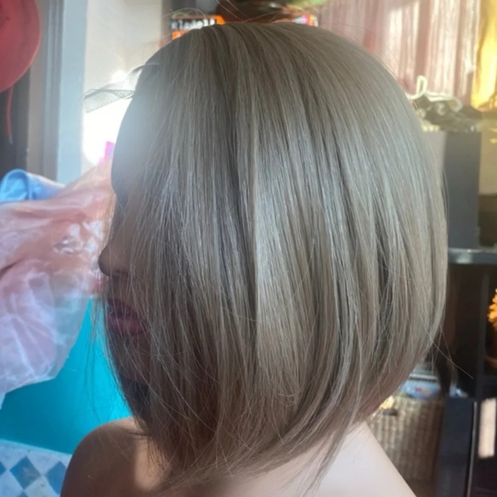 Champagne dirty blonde lace bob wig